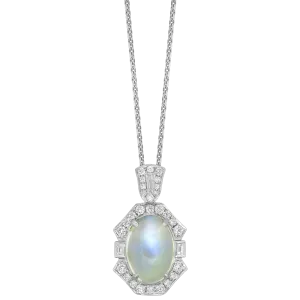 0.70CT DIAMOND 7.26CT MOONSTONE PENDANT