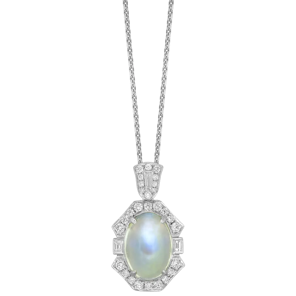 0.70CT DIAMOND 7.26CT MOONSTONE PENDANT