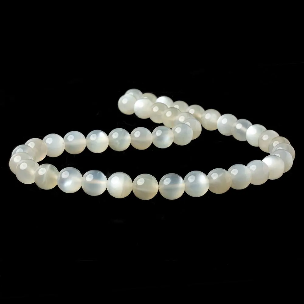 10mm Ceylon Off White Moonstone Plain Rounds 16 inch 41 beads AA