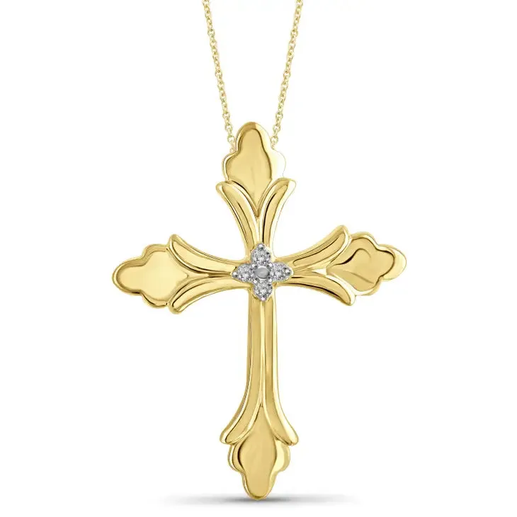 14k Gold Plated Cross Pendant  - Clearance