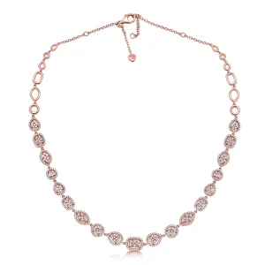 14K Rose Gold Diamond Multi Shape Necklace