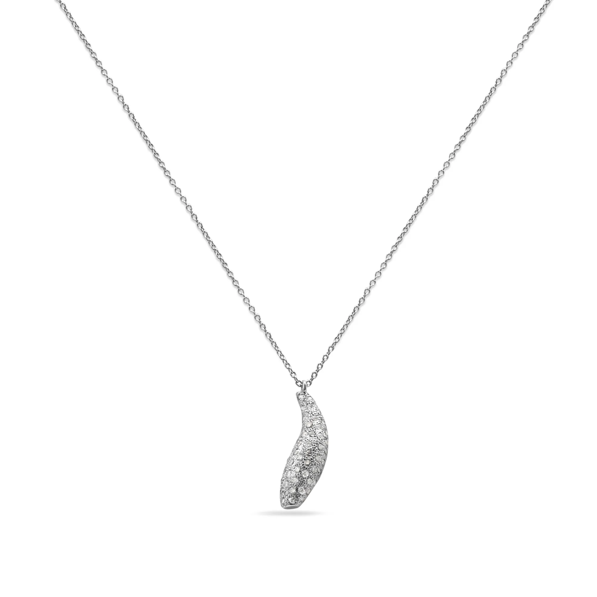 18ct Diamond Fish Pendant Necklace - Tiffany by Frank Gehry