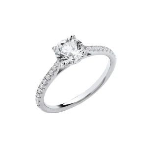 18ct White Gold 1.13ct Lab Grown Diamond Engagement Ring