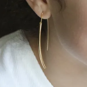 18K Gold-Filled Arc Threader Hoop Earrings