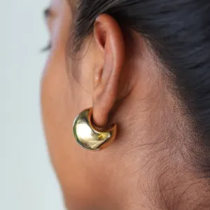 18K Gold-Filled Dome Hoop Earrings