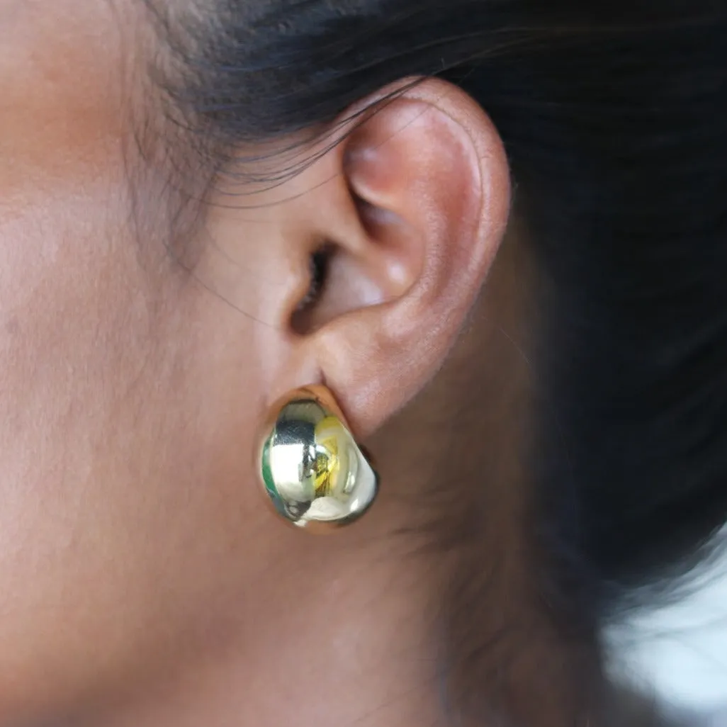 18K Gold-Filled Dome Hoop Earrings