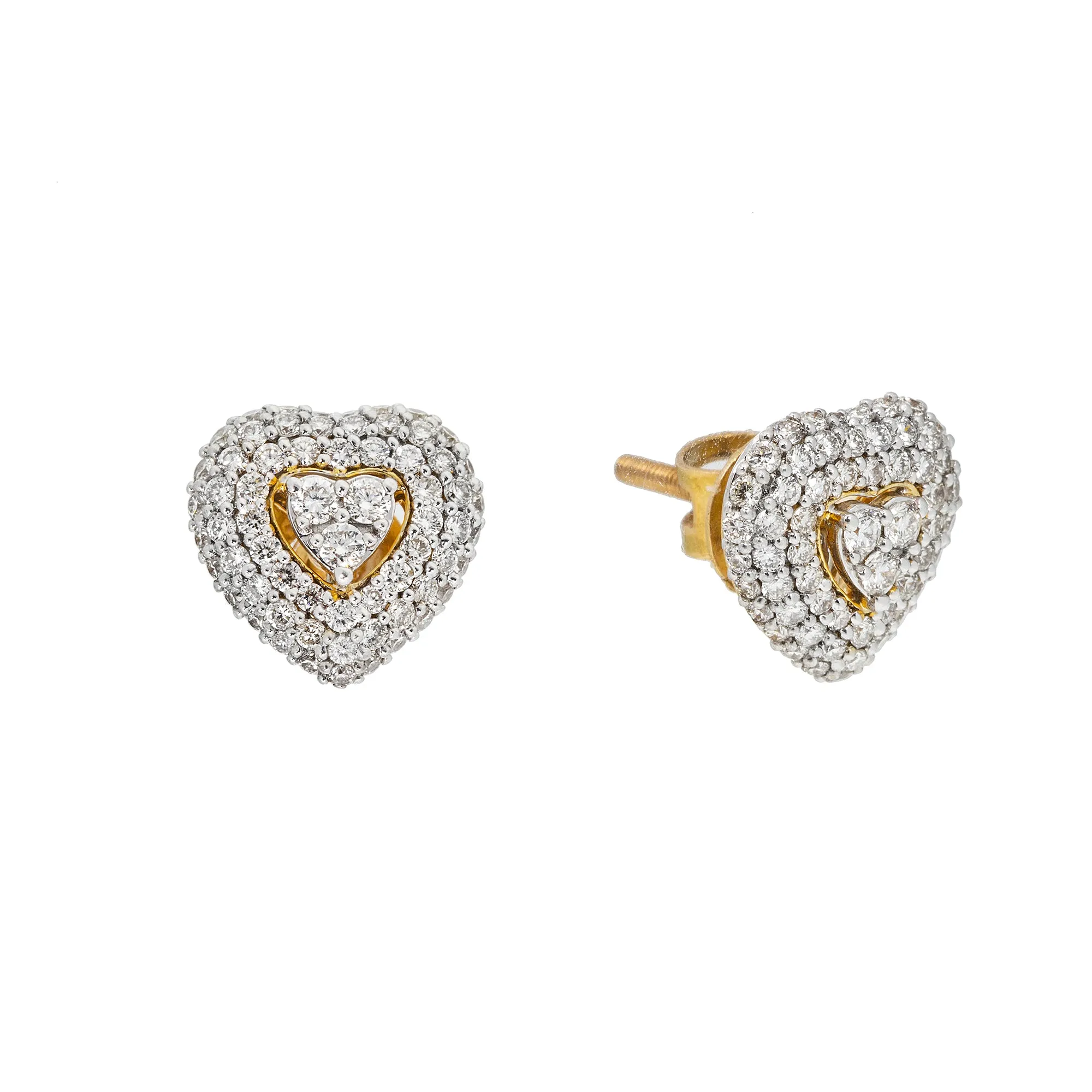 18K Yellow & White Gold Diamond Pendant Set (9.6gm)