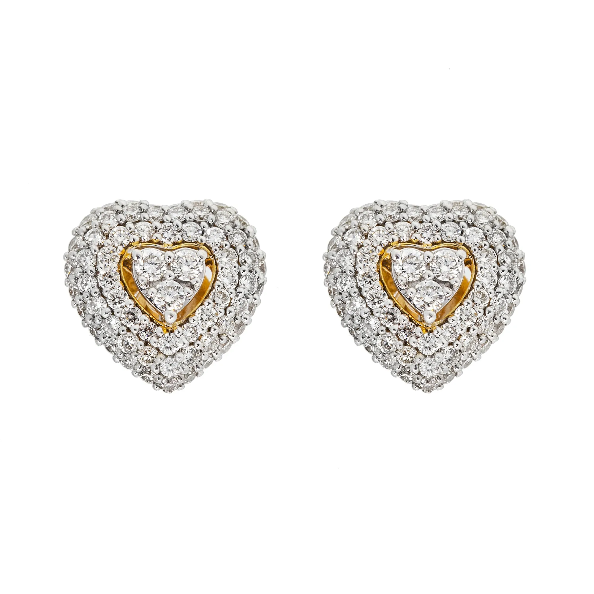 18K Yellow & White Gold Diamond Pendant Set (9.6gm)