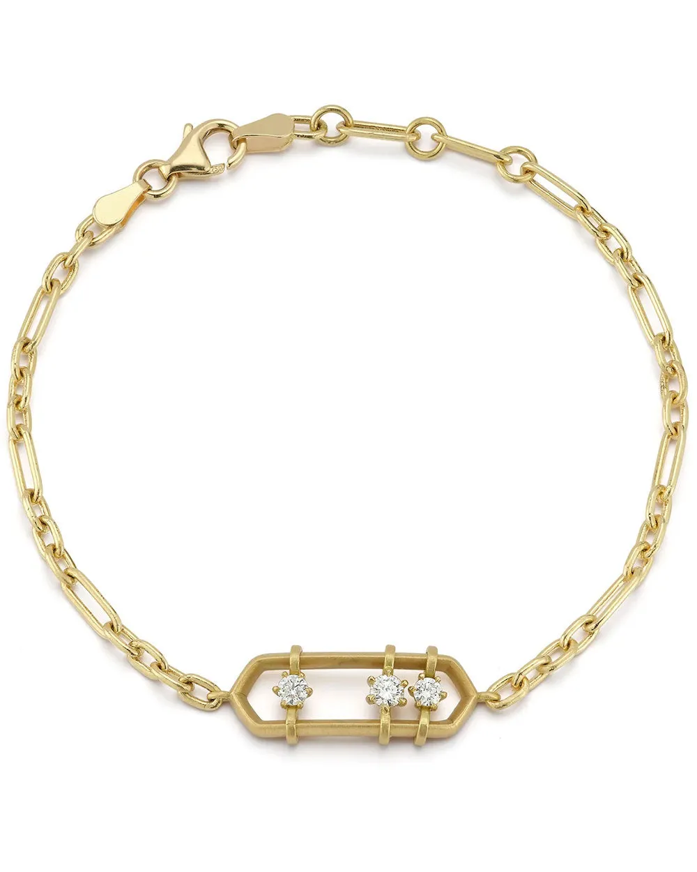 18k Yellow Gold Mini Penelope Floating Diamond Bracelet