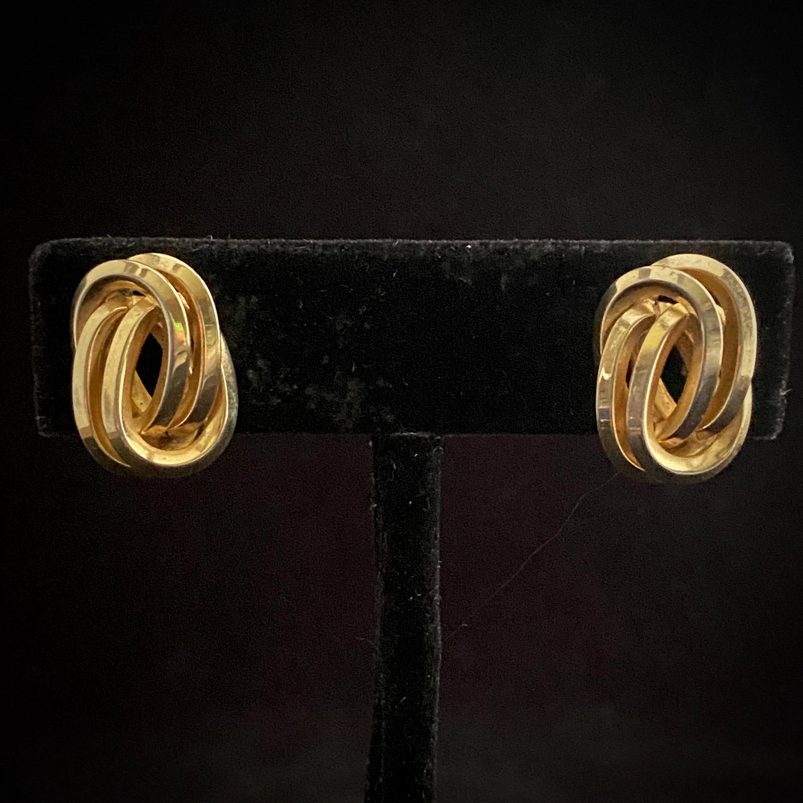 1960s Coro Gold Oval Earrings