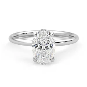 3/4ct Oval Diamond Solitaire Engagement Ring