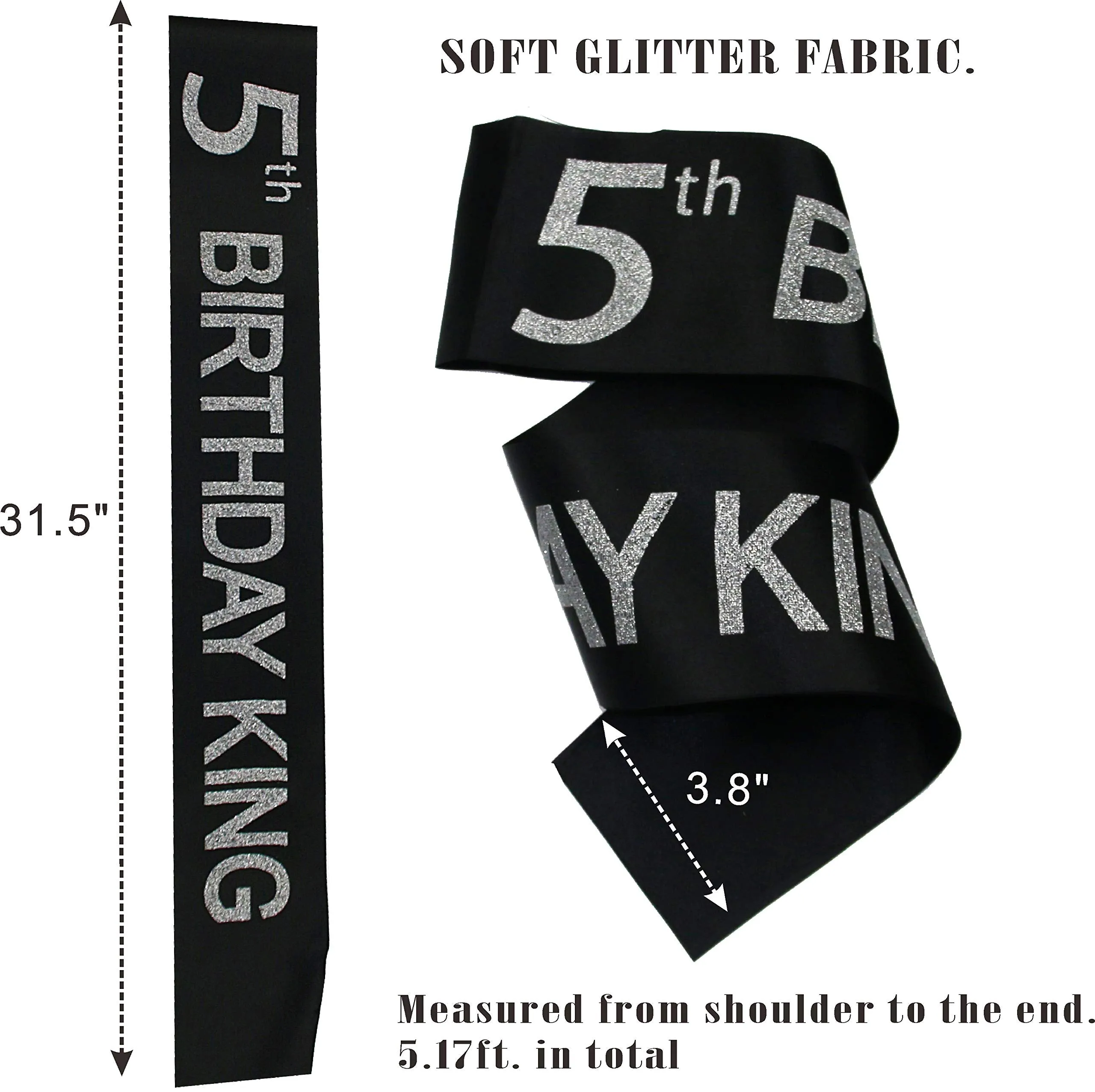 5th Birthday King Crown,5th Birthday Gifts for Boy,5th Birthday King Sash,5th Birthday