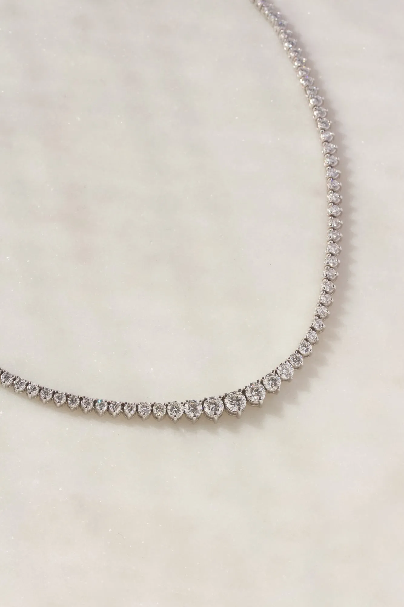 6.91ct Lab Diamond Tennis Necklace