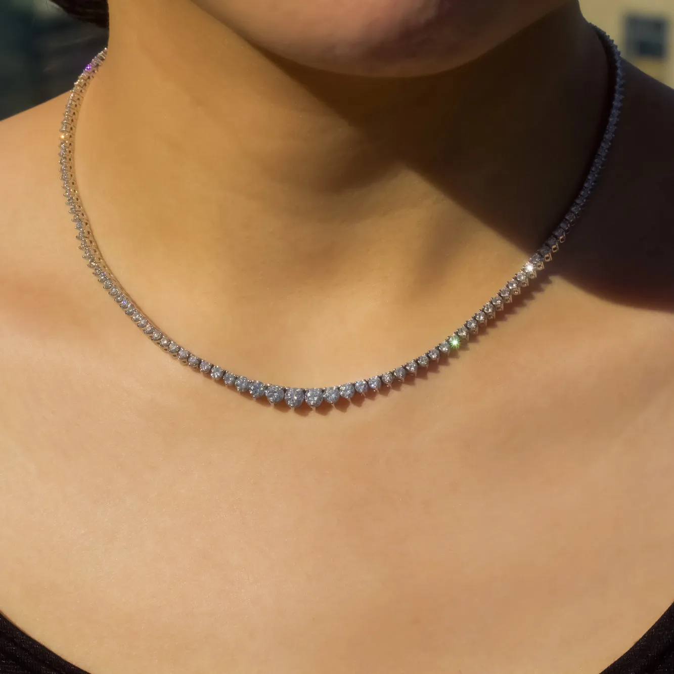 6.91ct Lab Diamond Tennis Necklace