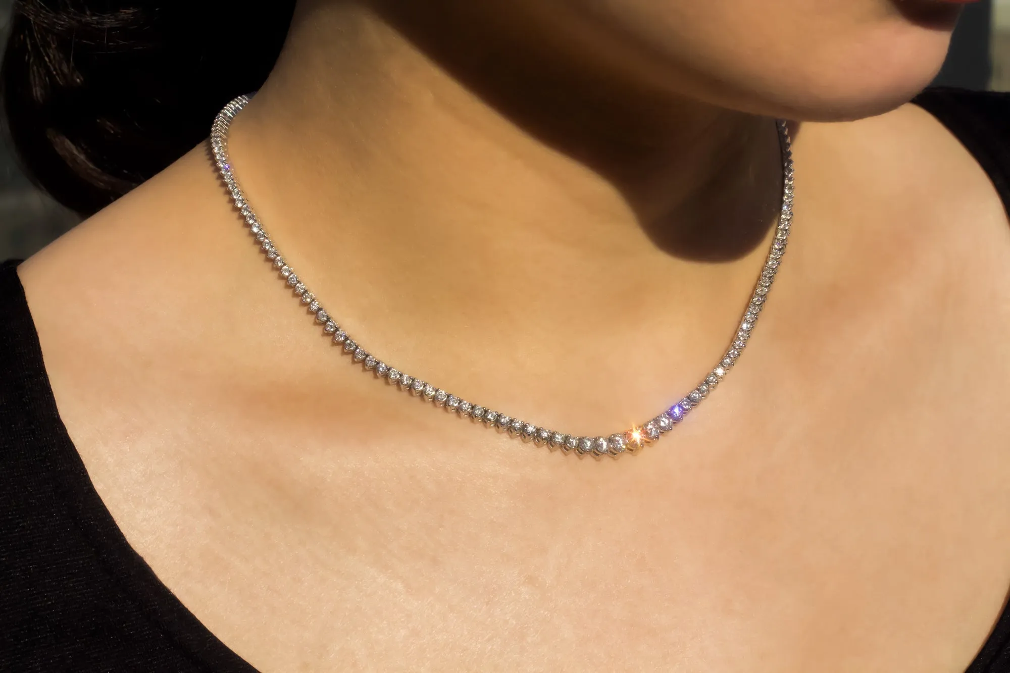 6.91ct Lab Diamond Tennis Necklace