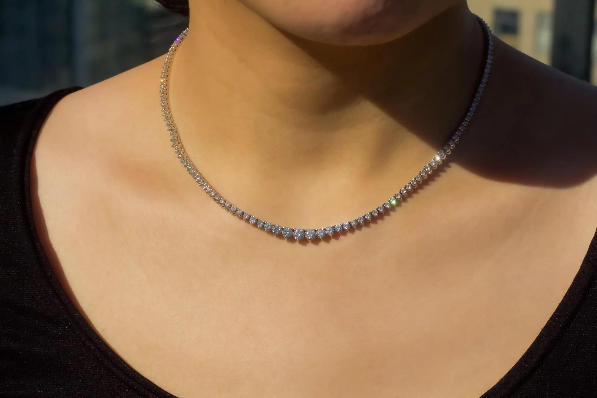 6.91ct Lab Diamond Tennis Necklace