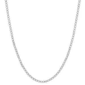 9ct White Gold 20.00ct Lab Grown Diamond Tennis Necklace