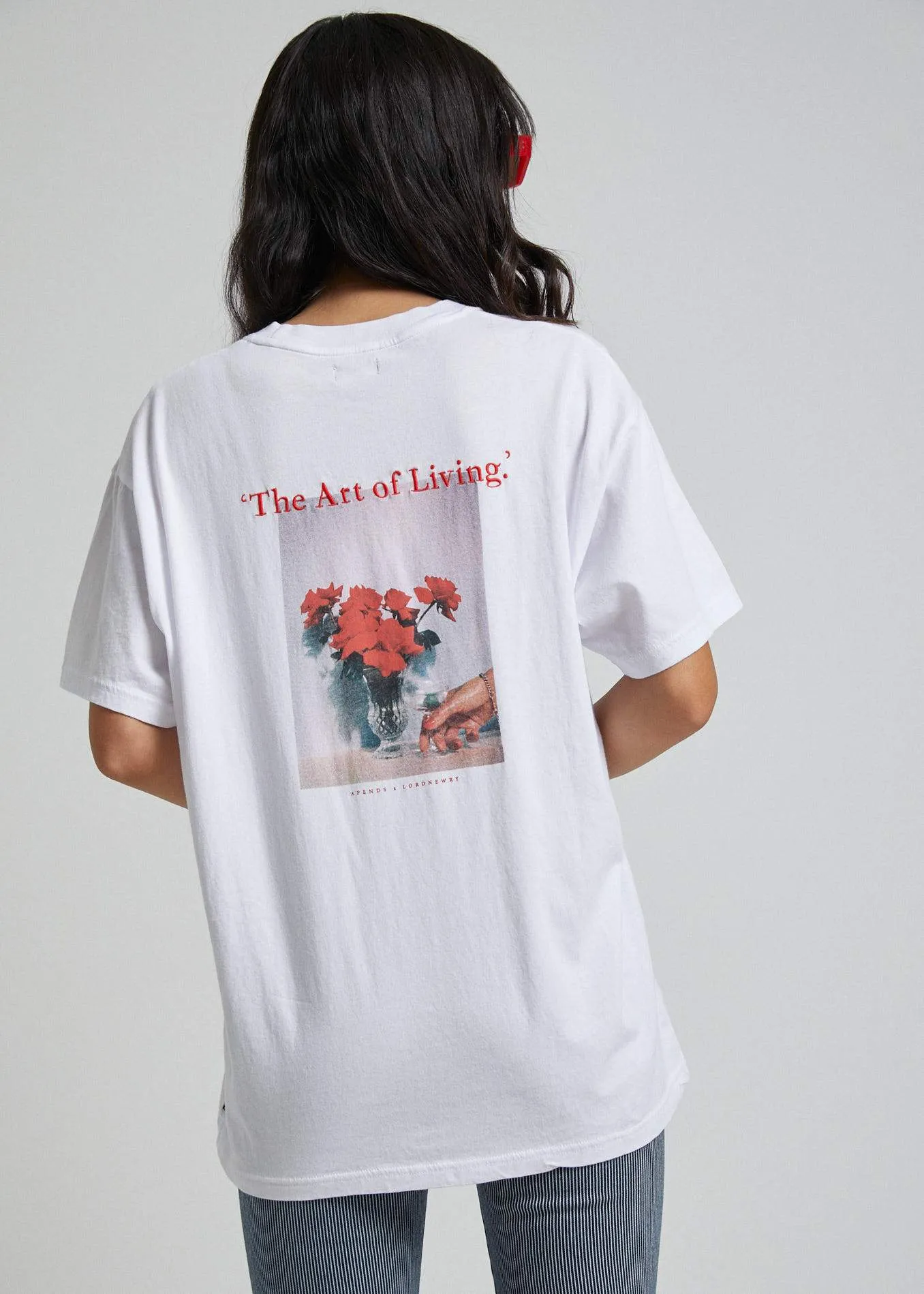 Afends Womens Art Of Living - Oversized Tee - White