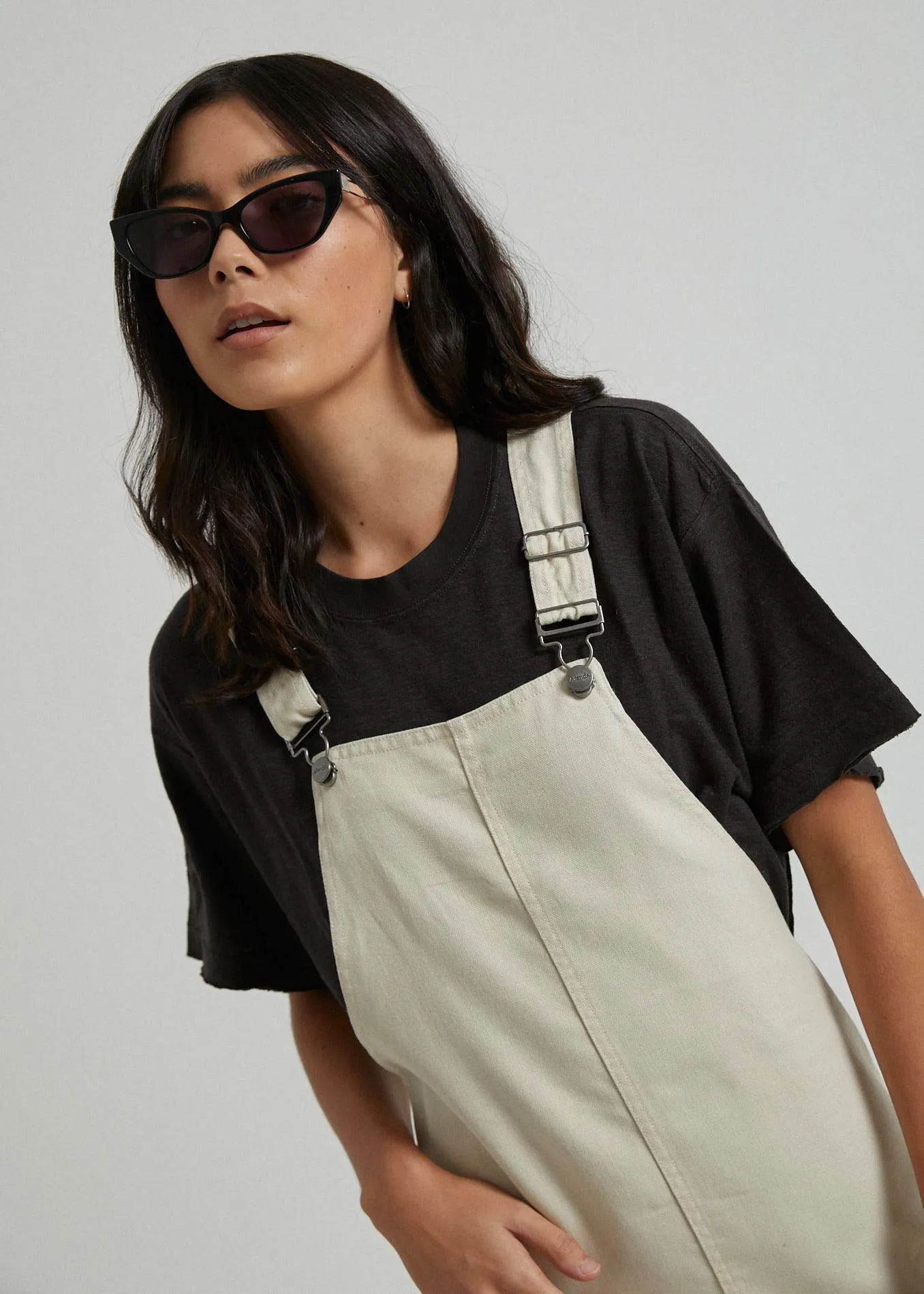 Afends Womens Mae - Hemp Overall Dress - Macadamia