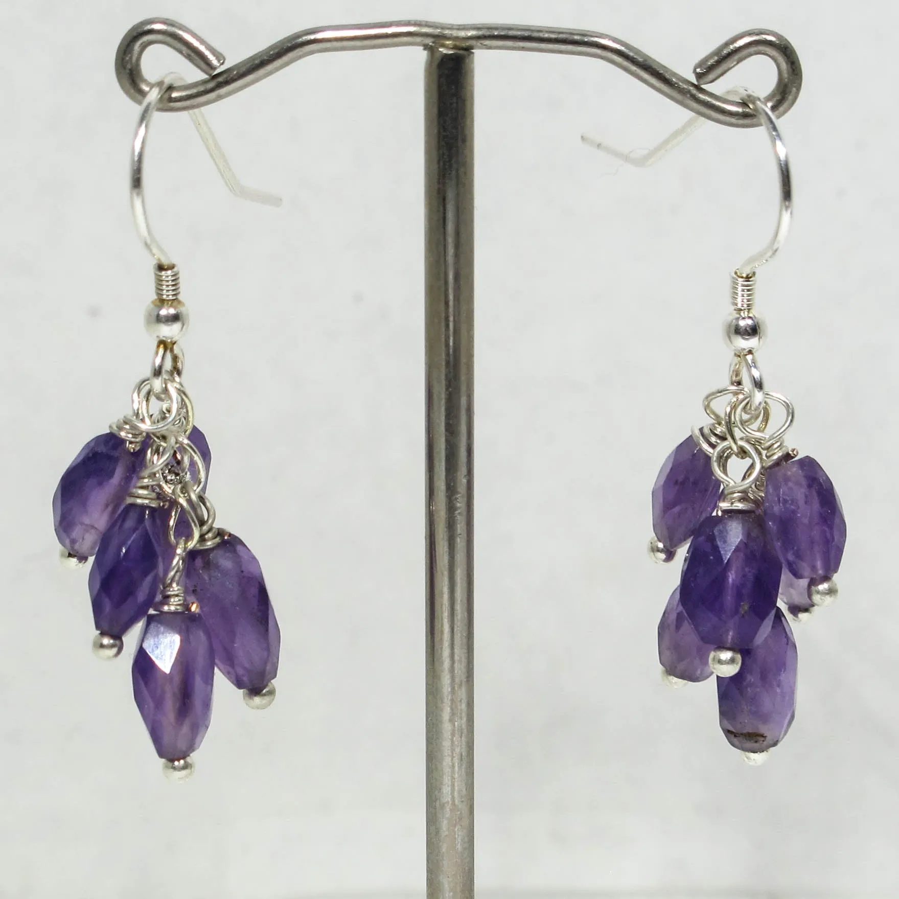 Amethyst Multi-Gemstone Drop Earrings