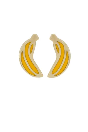 BANNANA STUD GOLD BRASS