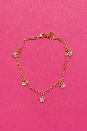 Butterfly Row Anklet