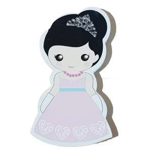 C&F Wooden Princess with Tiara Character