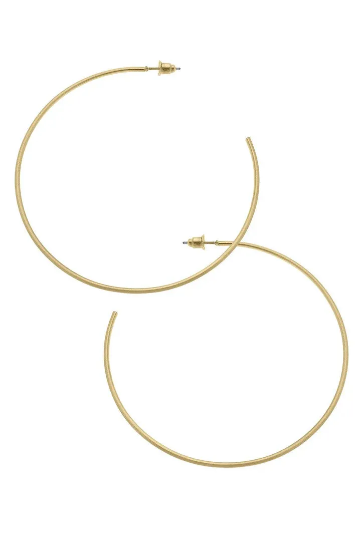 Canvas Gwen Hoop Earrings in Gold