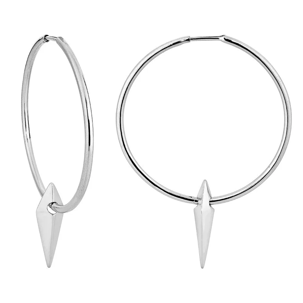 Carla Hoop Earrings - Silver