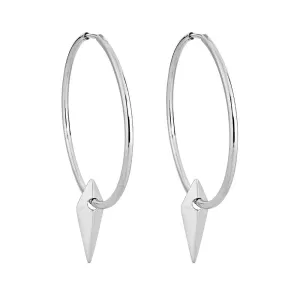 Carla Hoop Earrings - Silver