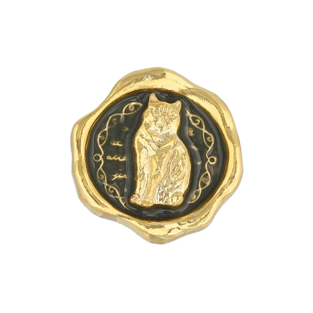 Cat Wax Seal Brooch