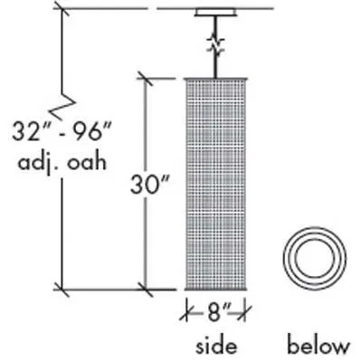 Clarus 14304-SM Indoor/Outdoor Stem Mount Pendant By Ultralights Lighting