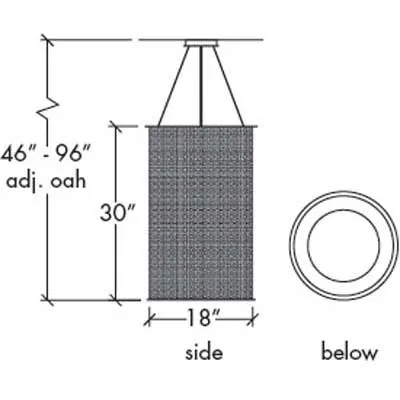 Clarus 14306-CH Indoor/Outdoor Cable Hung Pendant By Ultralights Lighting