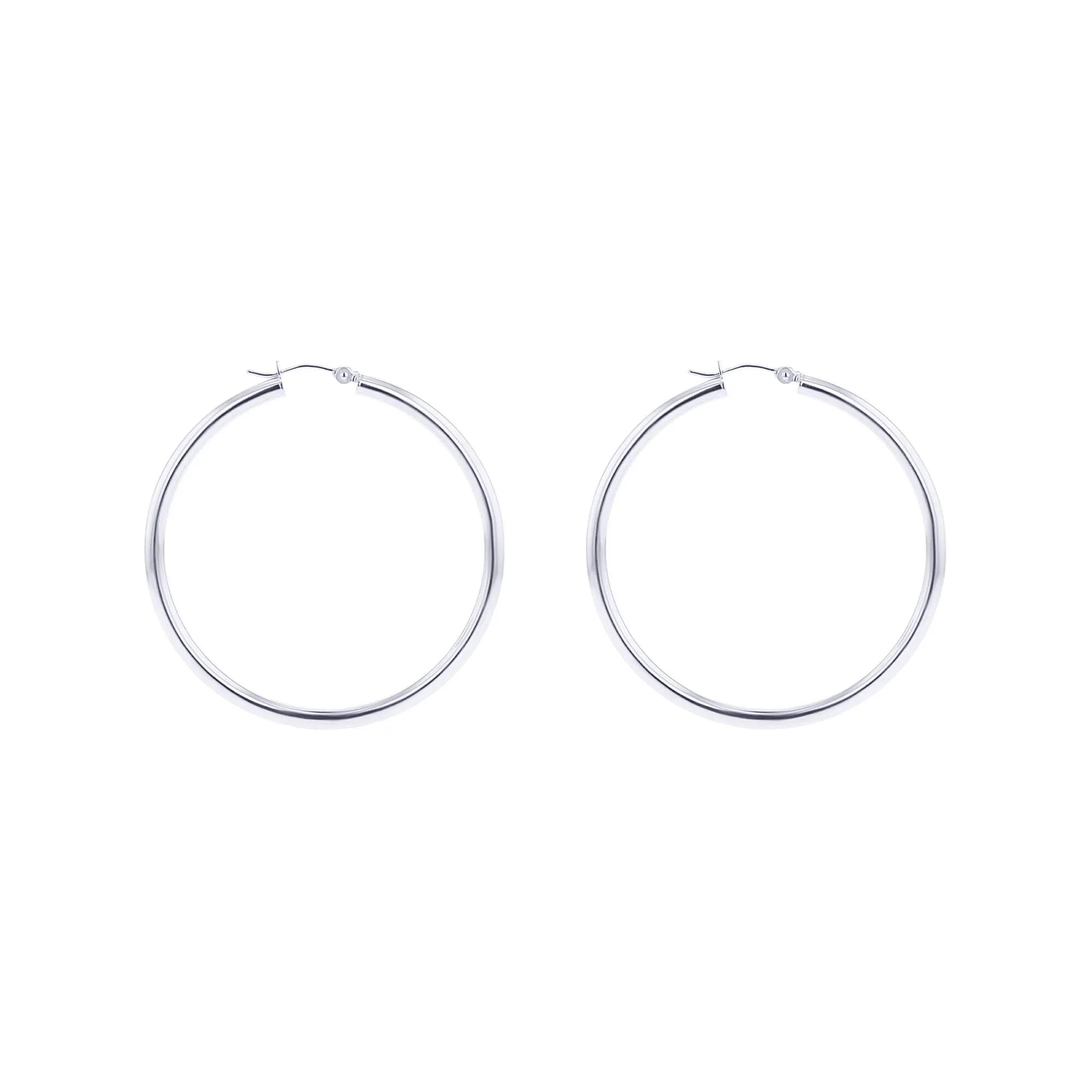 Classic Gold Hoop Earrings - 3x50mm