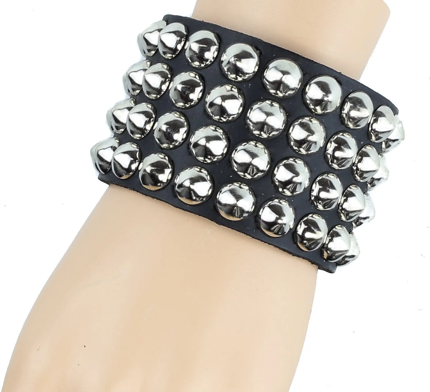 Conical Studded 4 Row Bracelet