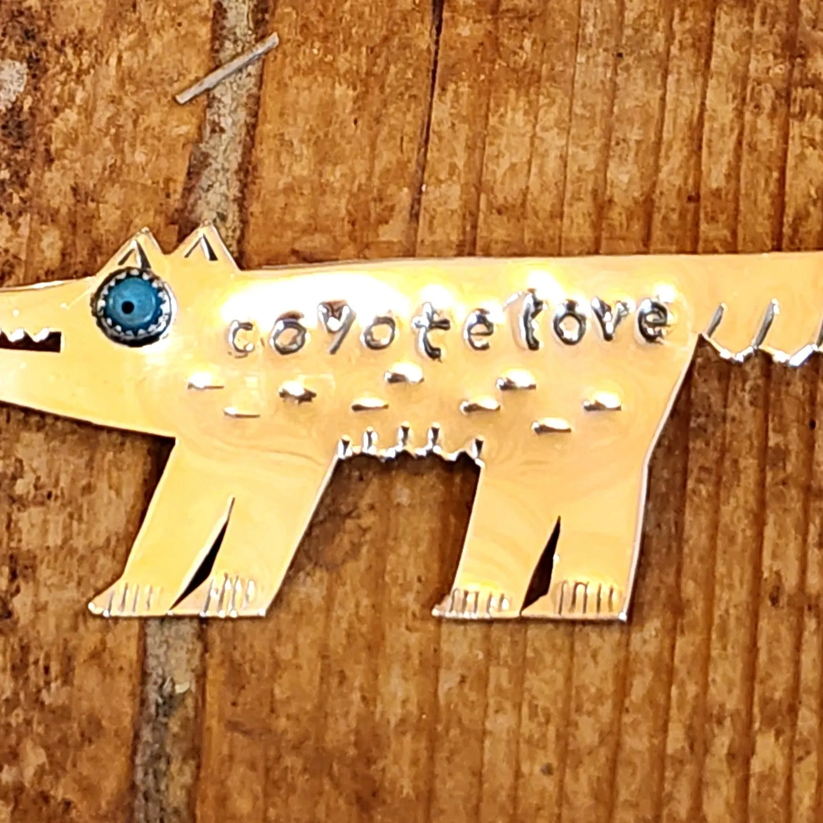 Coyote Love Brooch