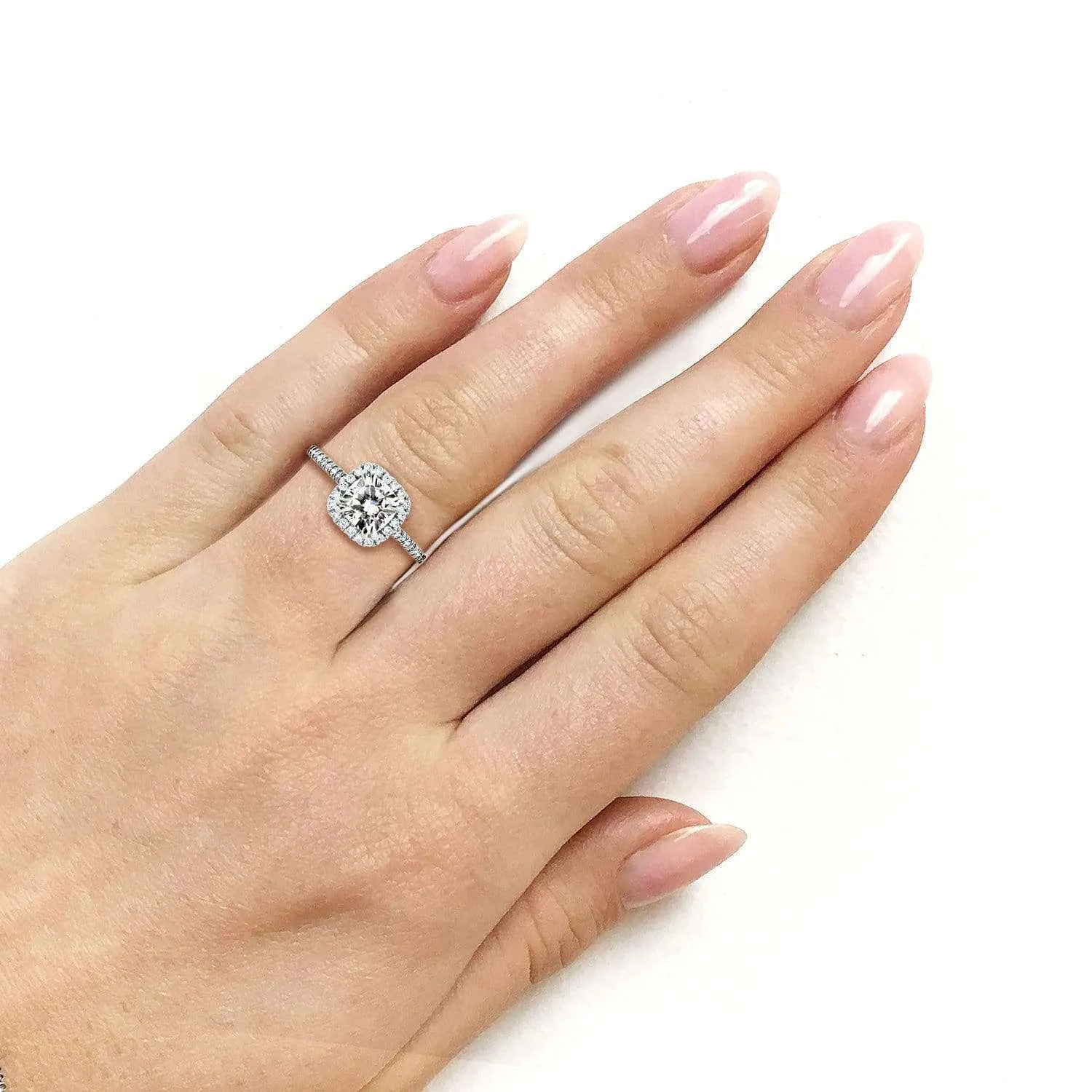 Cushion Halo Trellis Ring