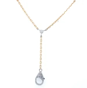 Diamond Clasp Lariat Necklace