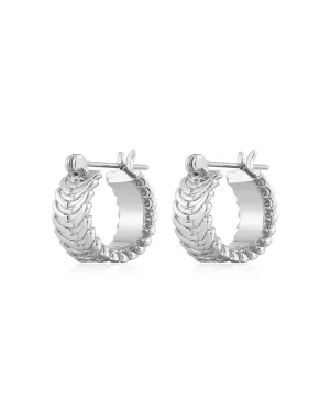 Domenico Chain Hoops- Silver