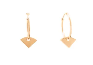 E14 Arc Hoop Earring, Red Gold