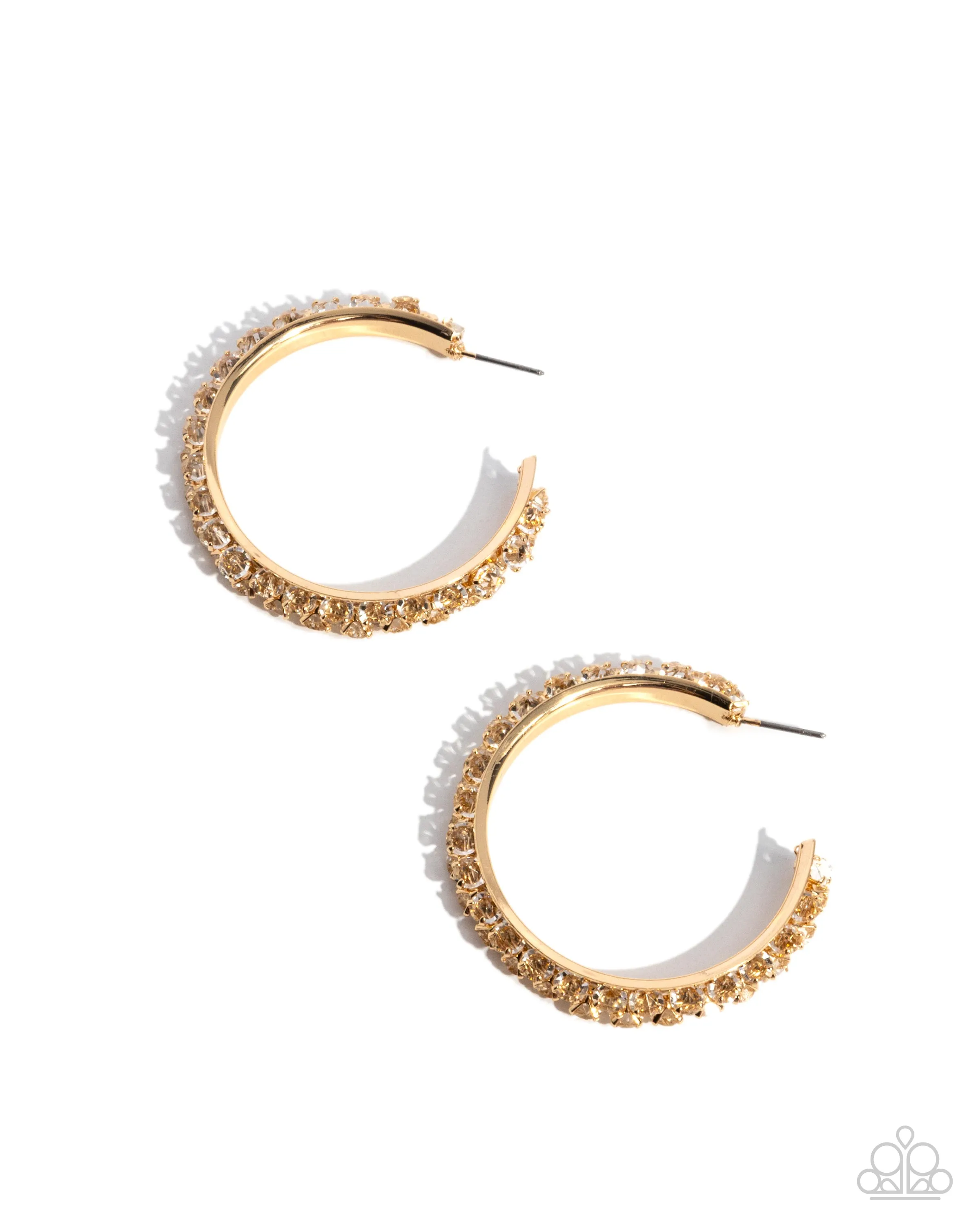 Earrings Glowing Garland - Gold HOOPS E2494