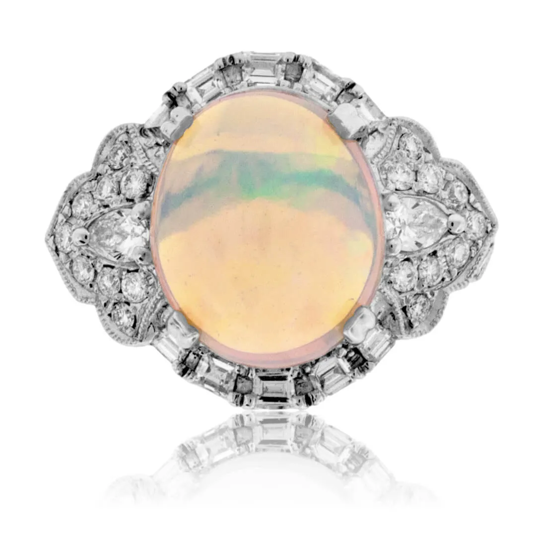 Ethiopian Opal and Diamond Ring