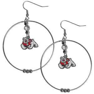 Fresno St. Bulldogs 2 Inch Hoop Earrings