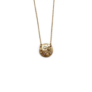 Full Moon Gold & Diamond Pendant