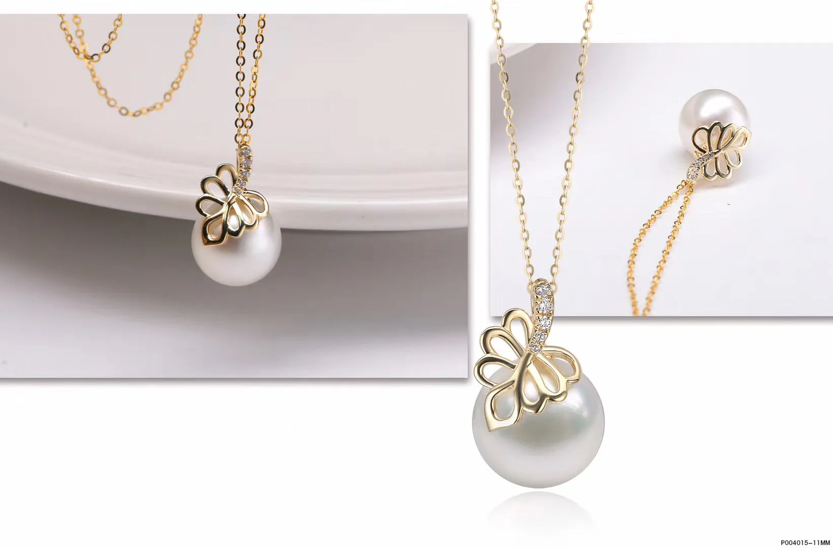 G14K Heart of Palm Edison Pearl Pendant