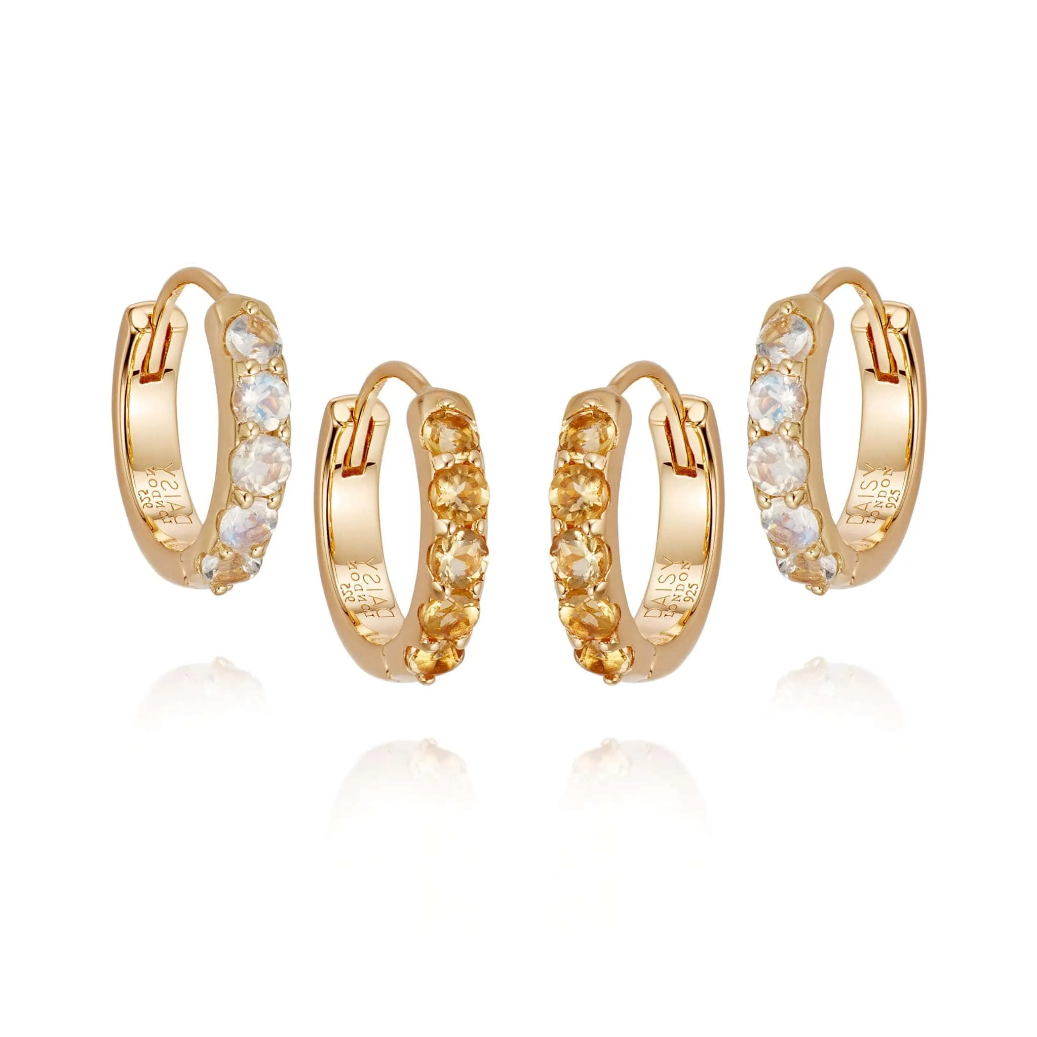 Get The Glow Huggie Earring Stack 18ct Gold Plate