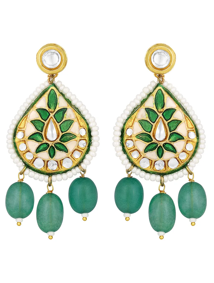 Gold Plated Kundan Earrings