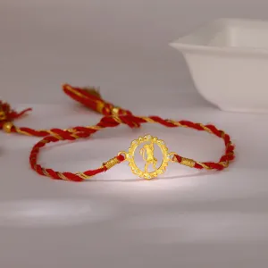 Golden Jai Bajrangi Rakhi