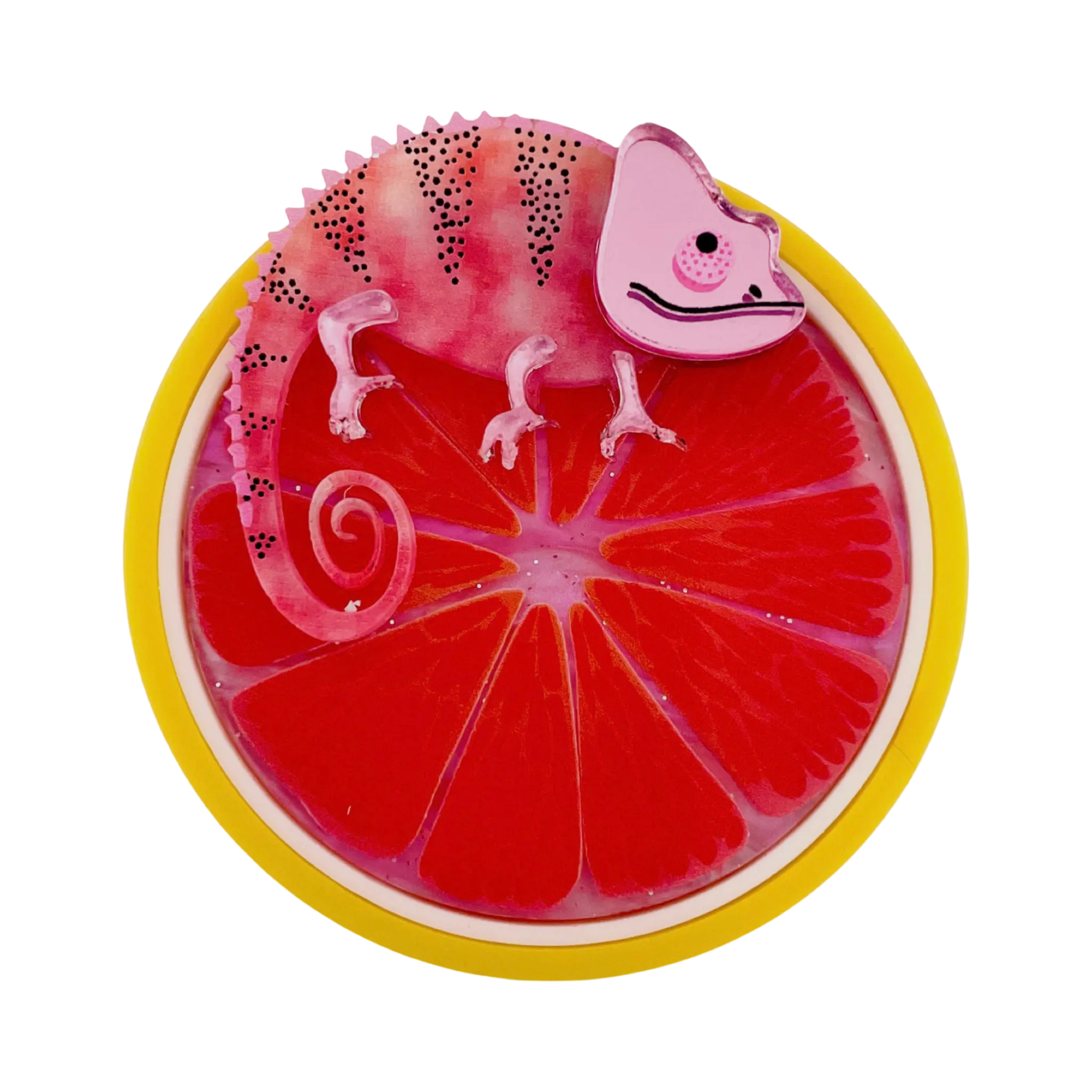 Grapefruit - Brooch