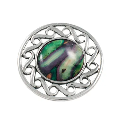 Heathergems Pewter Circular Celtic Brooch